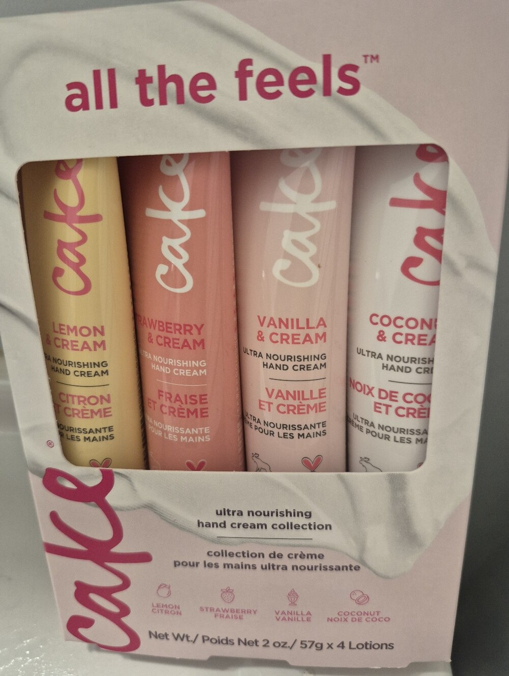 Cake Ultra Nourishing Hand Cream 4-Pack — Lemon, Strawberry, Vanilla & Coconut